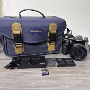 Nikon D5200 24.1MP Digital SLR Camera w/  Nikon 35mm Af-S Lens +Extras